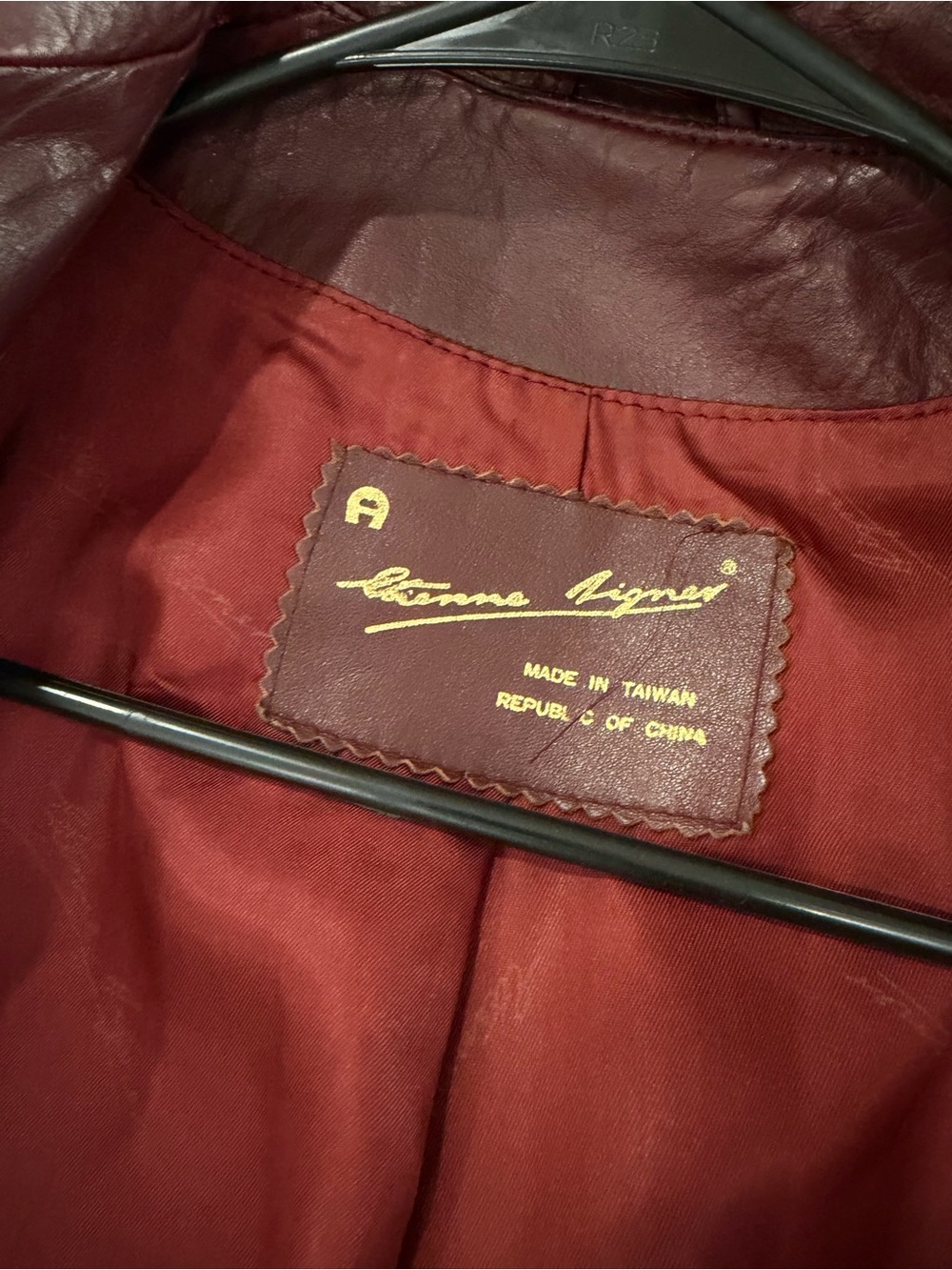 Vintage Burgundy Etienne Aigner Leather Jacket - Picture 9 of 16